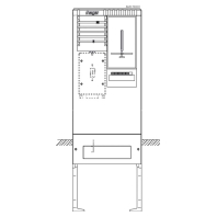 Equipped meter cabinet IP44 1710x583mm ZAS175HH1