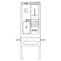 Equipped meter cabinet IP44 1710x583mm ZAS175MH1