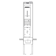 Equipped meter cabinet IP44 2010x361mm ZAS202HH1