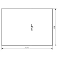 Empty meter cabinet IP44 950x1300mm ZB25ES