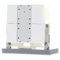 KNX Push Button Plus 55 4-fold, White matt finish BE-TA55P4.02