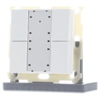 KNX Push Button Plus 55 4-fold, White glossy finish BE-TA55P4.G2