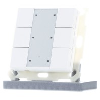 KNX Push Button Plus 55 6-fold, White matt finish BE-TA55P6.02