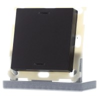 KNX Push Button Lite 55 1-fold, RGBW, neutral, Black matt BE-TAL550106.01