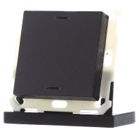 KNX Push Button Lite 55 1 gang, RGBW, neutral, with temperature sensor, Black matt BE-TAL55T106.01