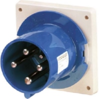 Mounted CEE-plug 63A 4p 9h - Panel mount plug TA 63A,4p,9h,230V,IP44, 1984