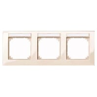 Frame 3-gang cream white 514344