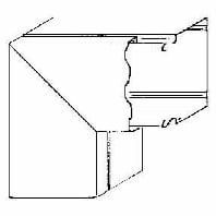 Flat bend for wireway 40x40mm LUWC 40.040 E3