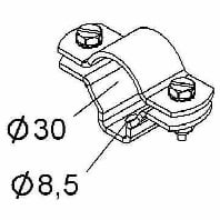 Clamp for cable tubes 30mm SASS 30 F