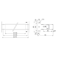 Mounting rail for switchgear cabinet NSYMFSC80D