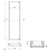 Swing frame for switchgear cabinet NSYRSW636