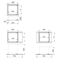 Swing frame for switchgear cabinet NSYRSWP6