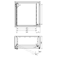 Schwenkrahmen 20HE B600 482,6mm (19Zoll) NSYVDM20UP