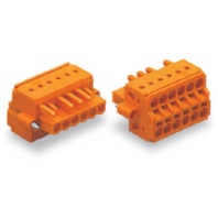 Cable connector - 2-conductor female connector CAGECLAMP, 2.5mm, orange, 231-2309/107-000