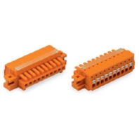 Cable connector - 1-conductor female connector Push-inCAGECLAMP, orange, 2734-215/027-000