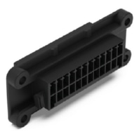 Adapter plug for printed circuit 24-pole - Feedthrough pin header 24-pin, black, 713-1492/037-000