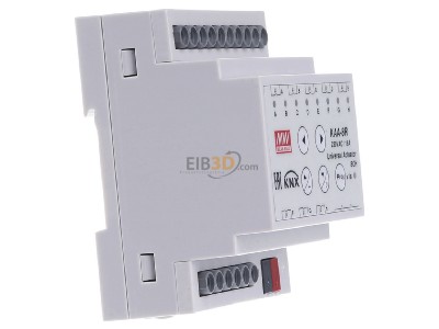 View on the left Mean Well KAA-8R EIB/KNX Universal Actuator 8fold 16A
