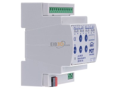 View on the left MDT JAL-0410.02 EIB/KNX Shutter Actuator 4-fold, 4SU MDRC, 10A, 230VAC - 

