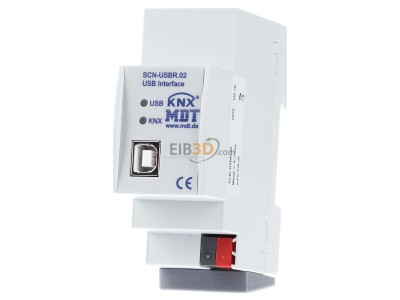 Frontansicht MDT SCN-USBR.02 EIB/KNX USB Interface , 2TE, REG mit Updatefunktion, 2TE, REG - 