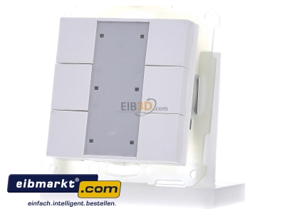 Front view MDT RF-TA55A6.01 EIB/KNX RF Push Button 6-fold Plus with Actuator, White matt finish - 
