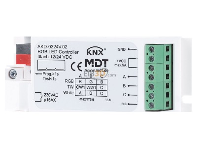 Frontansicht MDT AKD-0324V.02 KNX/EIB RGB LED Controller_fr LED Stripes 
