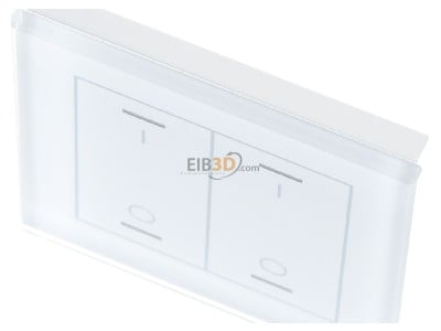 View up front MDT BE-GTL2TW.B1 EIB, KNX, Glass Push Button II Lite 2-fold, RGBW, switch, with temperature sensor, White - 
