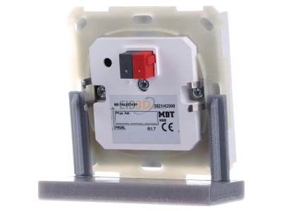Back view MDT BE-TAL63T4.01 EIB, KNX, Push Button Lite 63 4-fold, RGBW, neutral, with temperature sensor, Studio white glossy finish, 
