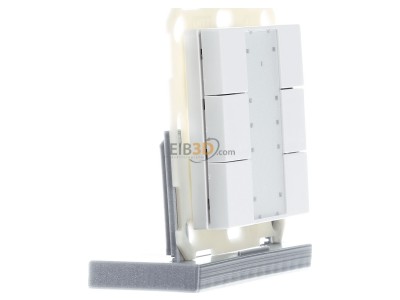 View on the left MDT BE-TA5506.02 KNX Push Button 55 6-fold, White matt finish 
