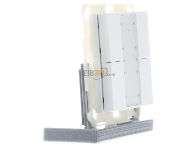 View on the left MDT BE-TA55P4.02 KNX Push Button Plus 55 4-fold, White matt finish 
