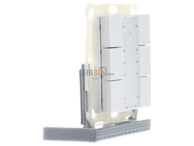 View on the left MDT BE-TA55T6.G2 KNX Push Button Plus TS 55 6-fold, White glossy finish 
