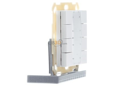 View on the left MDT BE-TA55T8.G2 KNX Push Button Plus TS 55 8-fold, White glossy finish 
