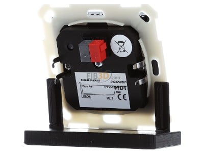 Ansicht hinten MDT SCN-TFS5506.01 KNX Raumtemperatur-/Feuchtesensor 55, Schwarz matt 