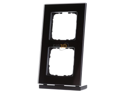 Front view MDT BE-GTR2S.01S MDT Glass cover frame 2-fold for 55 mm systems, Black - 
