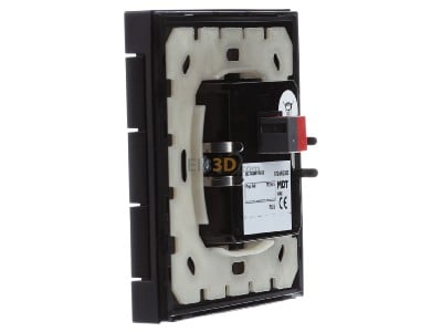 View on the right MDT BE-TAS86T06.02 KNX Push Button Smart 86 with colour display and temperature sensor, Black matt 
