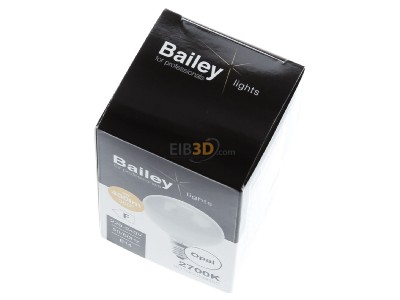 View up front Bailey Electric Electronics bv 80100038652 LED Bulb Filament G60 E14 240V 4W 2700K Opal,_- Promotional item

