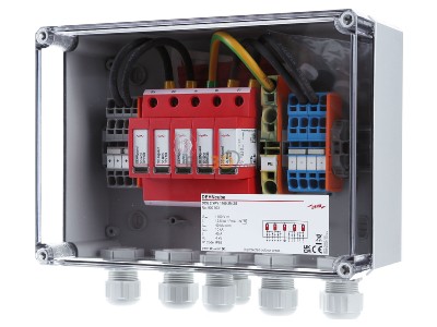 Frontansicht enwitec electronic DEHNCube Typ DCU 2 YPV 1100 2M 2S Generatoranschlusskasten 