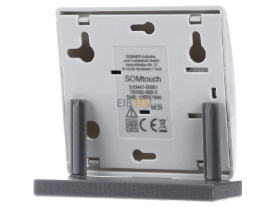 Ansicht hinten Sommer S10447-00001 Funk-Wandtaster SOMtouch 2-Befehl weiss 