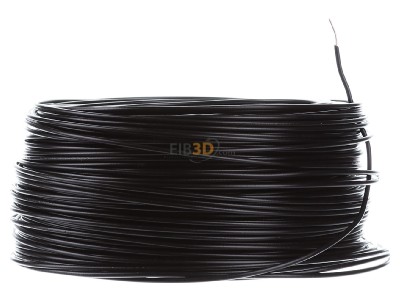 View on the left Diverse H05V-U 0,5 sw Eca Single core cable 0,5mm black_ring 100m
