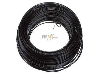 View top left Diverse H05V-U 0,5 sw Eca Single core cable 0,5mm black_ring 100m
