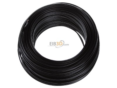 View top right Diverse H05V-U 0,5 sw Eca Single core cable 0,5mm black_ring 100m
