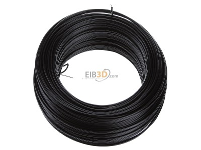 Top rear view Diverse H05V-U 0,5 sw Eca Single core cable 0,5mm black_ring 100m
