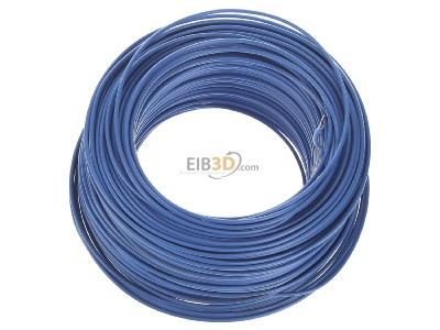 View top left Diverse H05V-U 0,75 hbl Eca Single core cable 0,75mm blue_ring 100m
