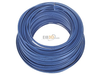 Top rear view Diverse H05V-U 0,75 hbl Eca Single core cable 0,75mm blue_ring 100m
