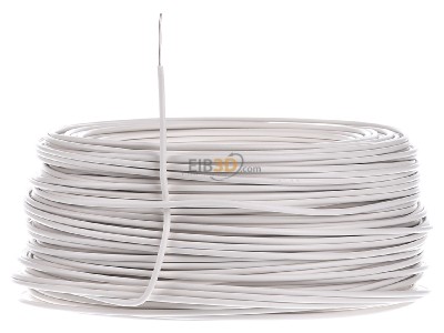 Front view Diverse H05V-U 0,75 ws Eca Single core cable 0,75mm white_ring 100m
