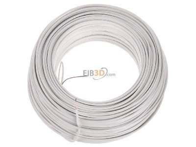 View up front Diverse H05V-U 0,75 ws Eca Single core cable 0,75mm white_ring 100m
