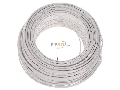 View top left Diverse H05V-U 0,75 ws Eca Single core cable 0,75mm white_ring 100m
