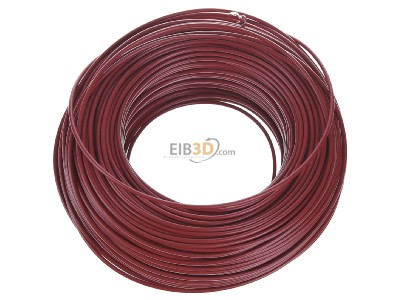 Top rear view Diverse H05V-K 1,0 rt Eca Single core cable 1mm red_ring 100m
