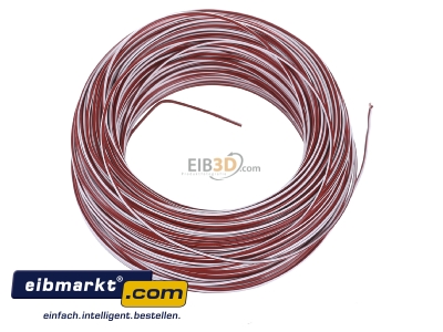View top left Verschiedene-Diverse H05V-K   0,75  rt/ws Single core cable 0,75mm Red/White

