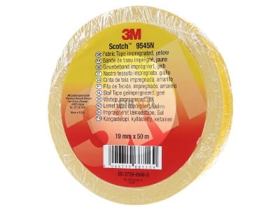 Front view 3M 9545N Y19 Adhesive tape 50m 19mm yellow 
