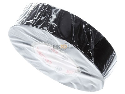 Top rear view Cellpack 128/19mm x25m sw Adhesive tape 25m 19mm black 
